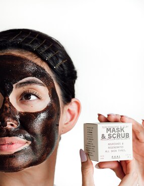 Exfoliante facial Tepezcohuite & Clay Mask&Scrub Ahal para todo tipo de piel