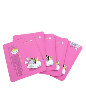 Set de mascarillas para labios y ojeras nutritiva y reafirmante de leche de arroz Midha