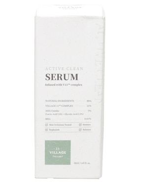 Sérum exfoliante facial suero active clean Village 11 Factory de piel mixta y grasa