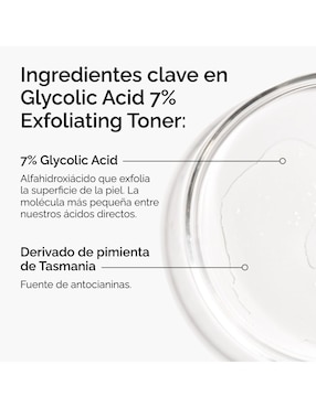 Tratamiento facial Glycolic Acid exfoliante The Ordinary