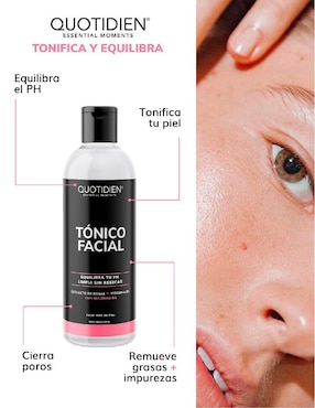 Kit tratamiento facial tónico facial + sérum vitamina C + sérum niacinamida + sérum de ácido hialurónico + gel limpiador antioxidante Quotidien