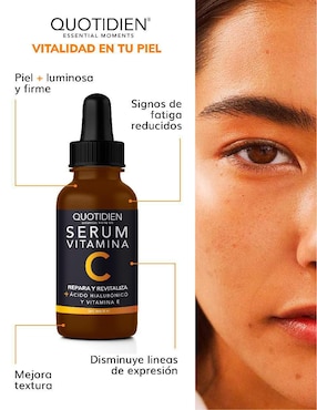 Kit tratamiento facial tónico facial + sérum vitamina C + sérum niacinamida + sérum de ácido hialurónico + gel limpiador antioxidante Quotidien