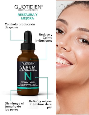 Kit tratamiento facial tónico facial + sérum vitamina C + sérum niacinamida + sérum de ácido hialurónico + gel limpiador antioxidante Quotidien