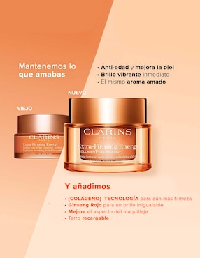 Crema facial recomendada para reafirmar de día Clarins todo tipo piel