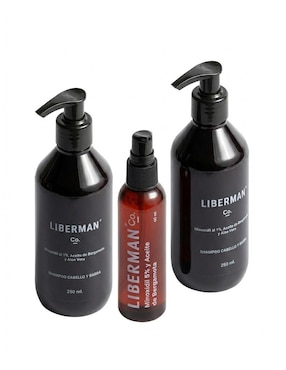 Kit tratamiento para barba y cabello Minoxidil con Aceite de Bergamota Liberman