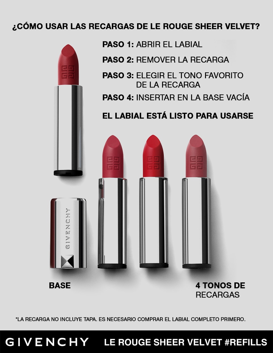 GV LE ROUGE SHEER VELVET 3,ROJO