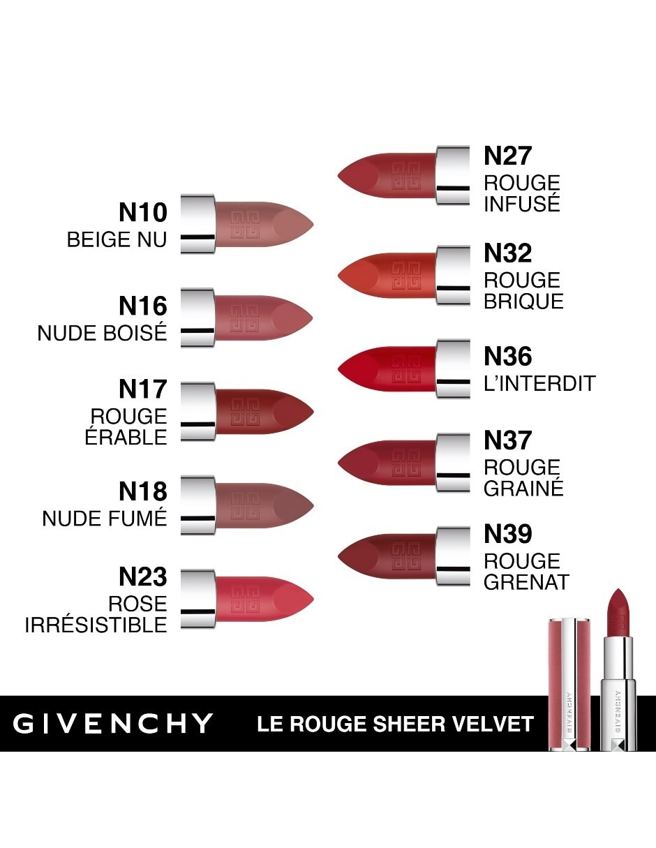 Labial mate Le Rouge Sheer Velvet 8