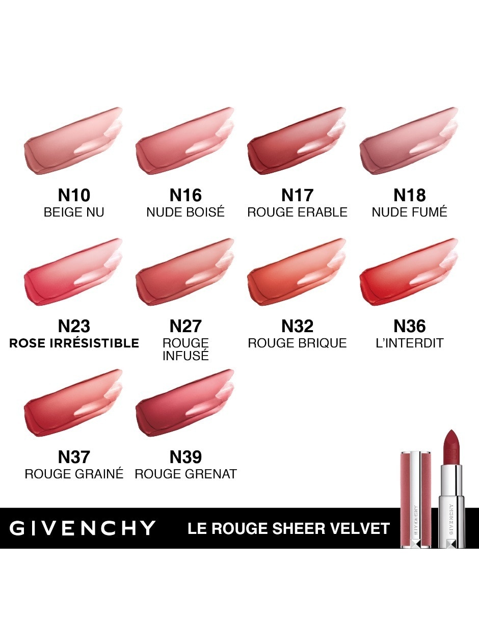 Labial mate Le Rouge Sheer Velvet 10