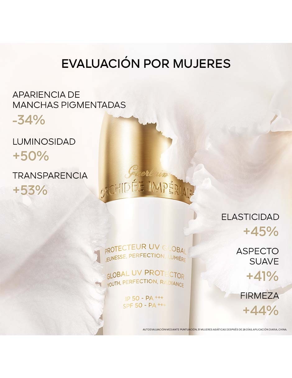 Protector solar FPS 50 protector UV Global Orchidée Impériale Brightening 30 ml 6
