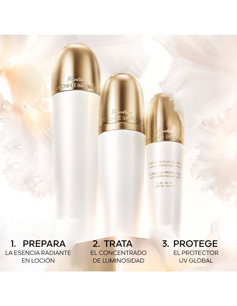 Protector solar FPS 50 protector UV Global Orchidée Impériale Brightening 30 ml 7
