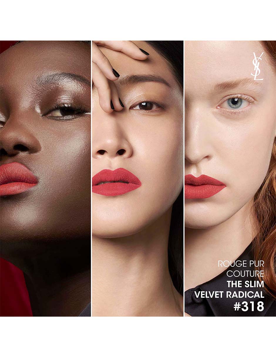 YSL THE SLIM VELVET RADICAL,ROJO