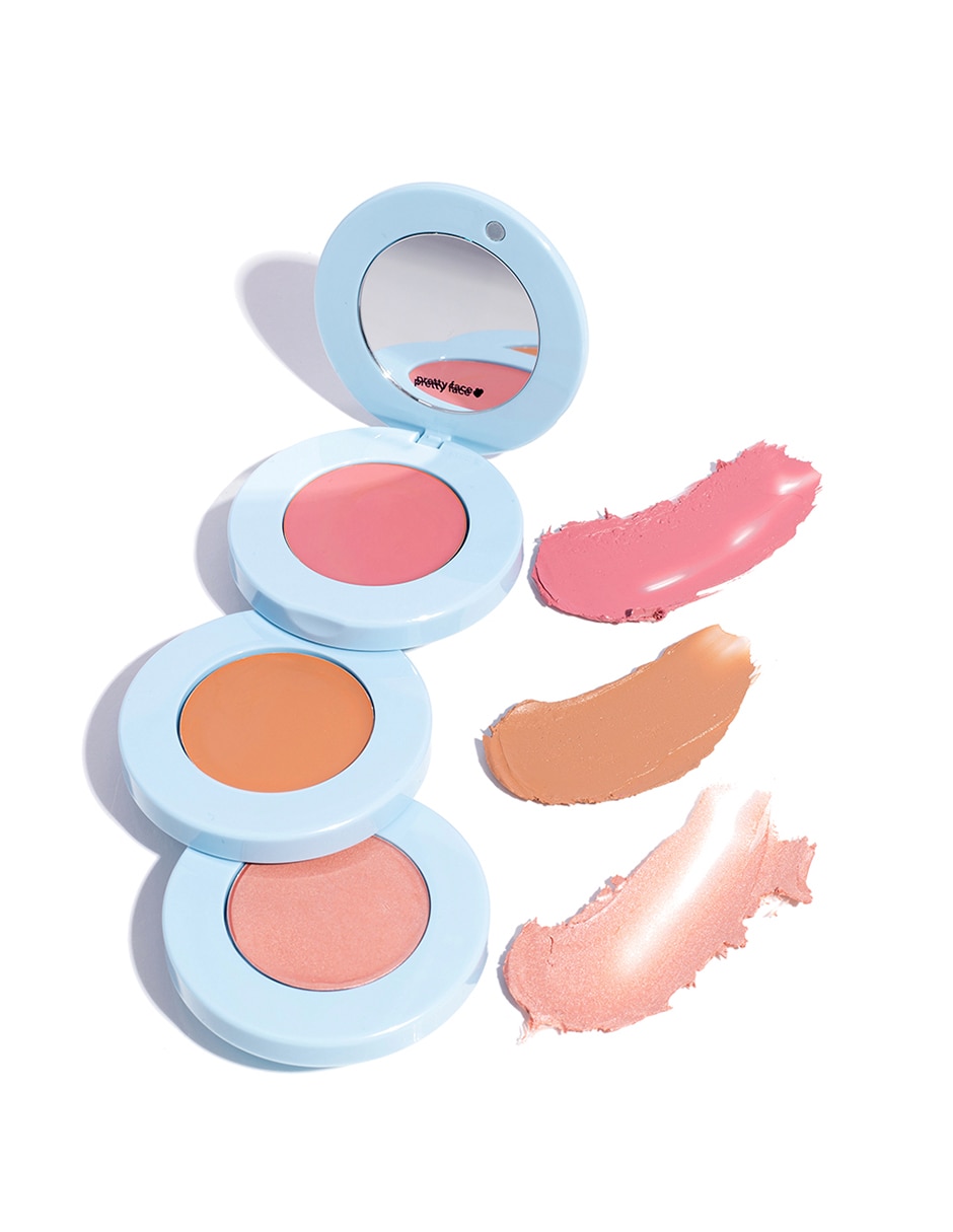 Paleta de blush, iluminador y bronzer Paleta de blush, iluminador y bronzer