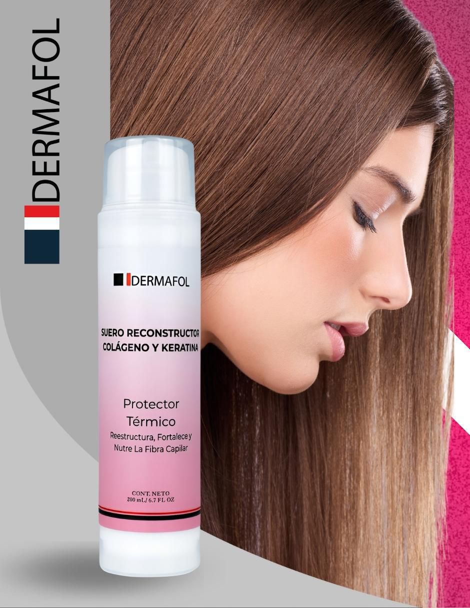 Sérum de protección térmica para cabello Colágeno y Keratina todo tipo piel 7