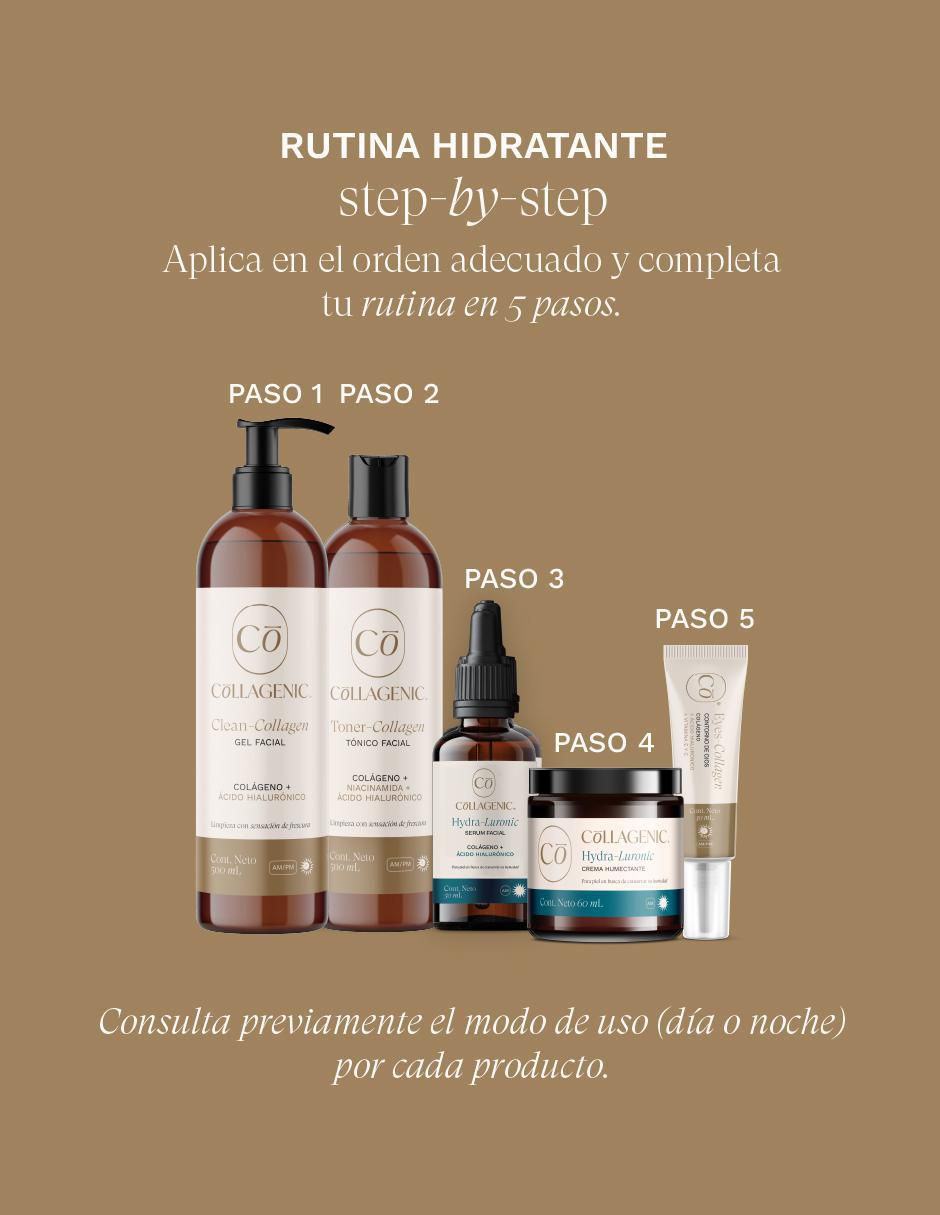 Set Dermolimpiador facial en gel ácido hialurónico + colágeno 500 ml c/u Premium para desintoxicar 7
