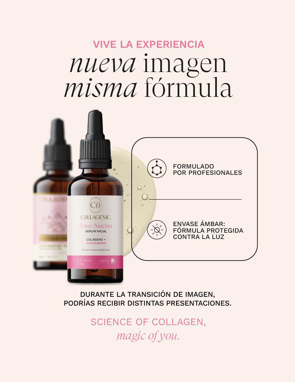Sérum facial Set Niacinamida + Colágeno 50 ml C/U Collagenic todo tipo piel 2