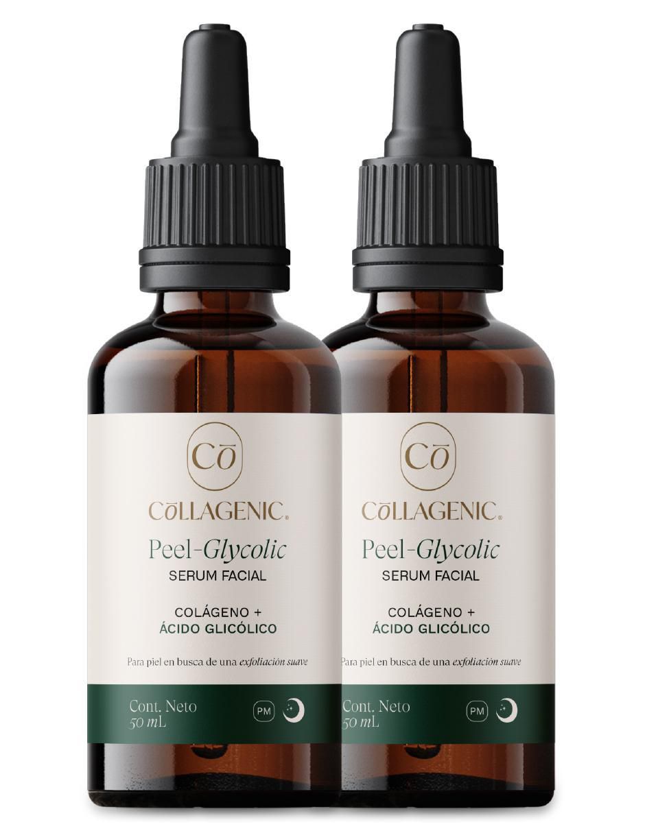 Sérum facial Set Exfoliante Ácido Glicolico + Colágeno 50 ml C/U Collagenic todo tipo piel