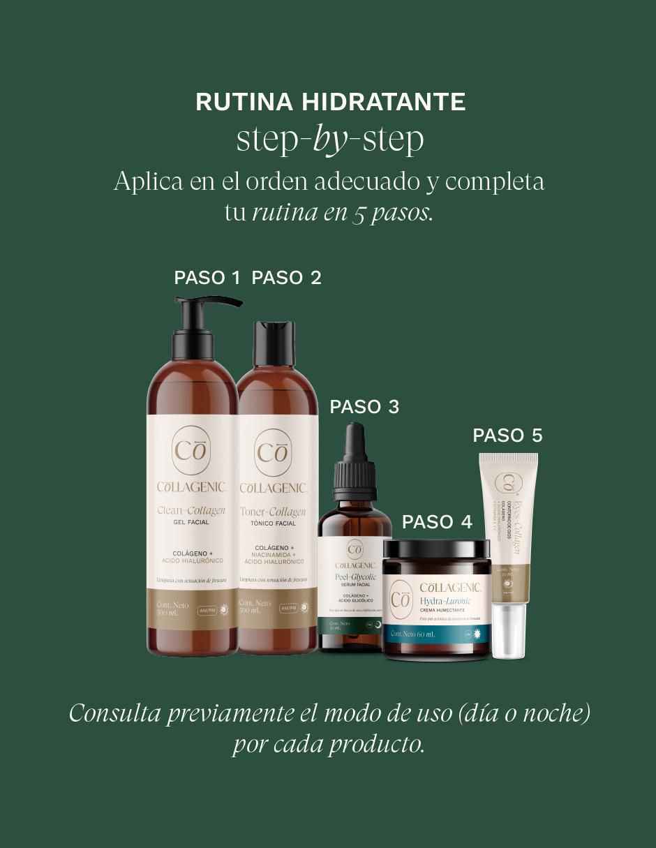 Sérum facial Set Exfoliante Ácido Glicolico + Colágeno 50 ml C/U Collagenic todo tipo piel 8