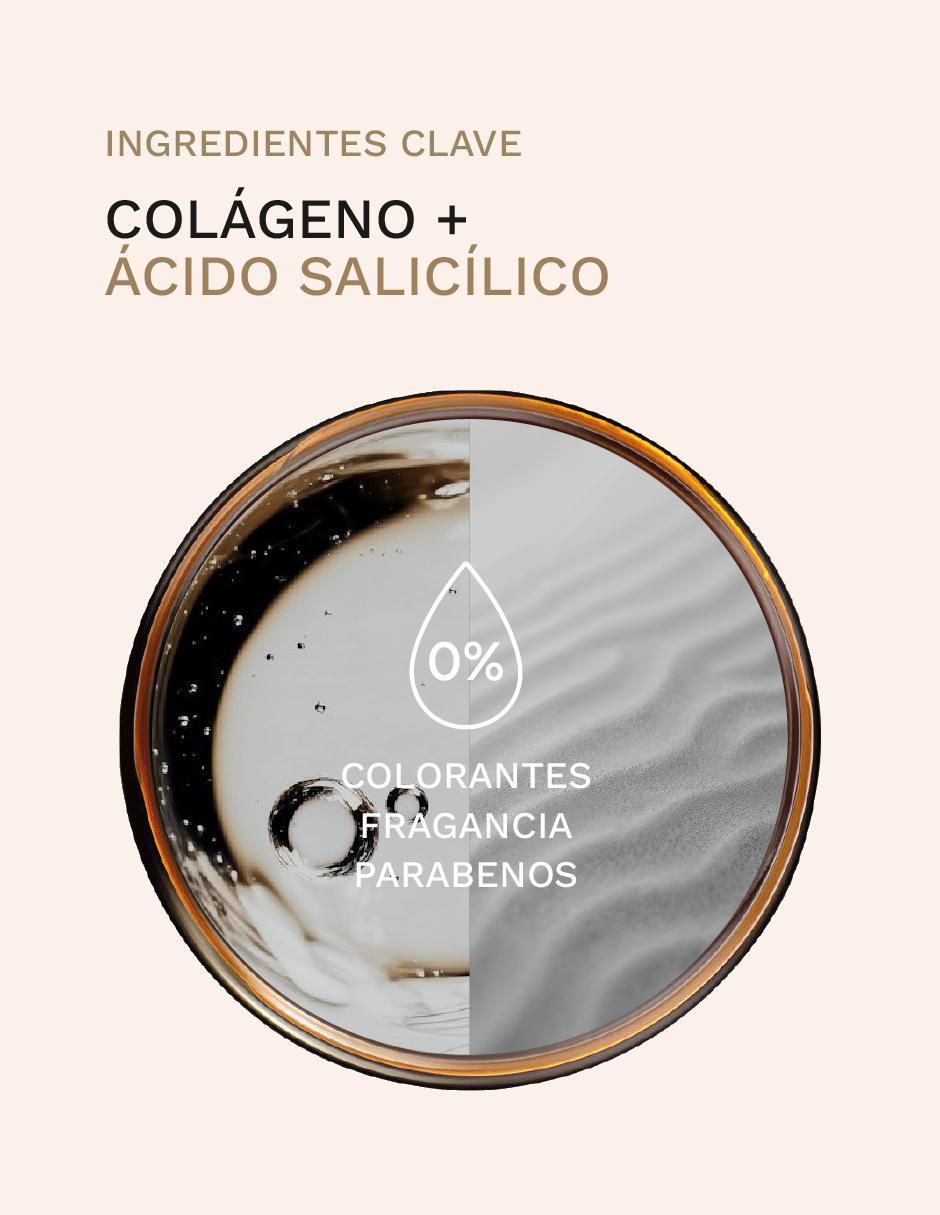 Set Dermolimpiador facial en gel ácido hialurónico + ácido salicílico para piel mixta 500 ml c/u Collagenic para exfoliar 4