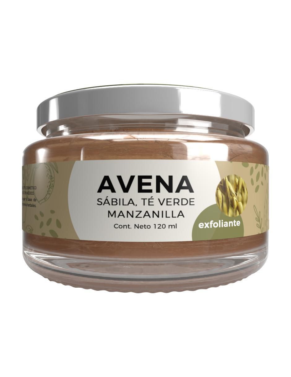 Exfoliante corporal Avena Sábila, Té Verde Manzanilla para piel todo tipo piel