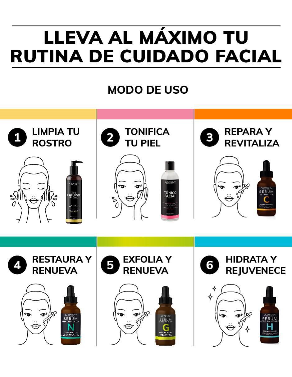 Sérum facial vitamina C + Suero ácido hialurónico + niacinamida + glicólico Skin Care para todo tipo de piel 3