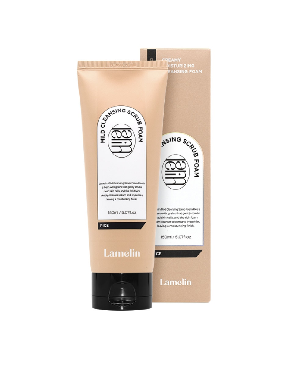 Jabón facial Mild Cleansing Scrub Foam Rice