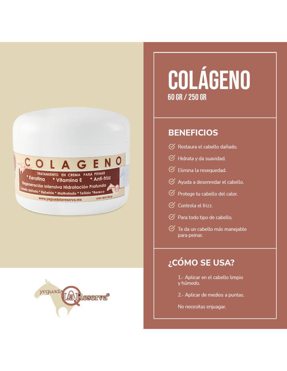 Crema para peinar para todo tipo de cabello Colágeno Para Cabello La Reserva para antifrizz 3