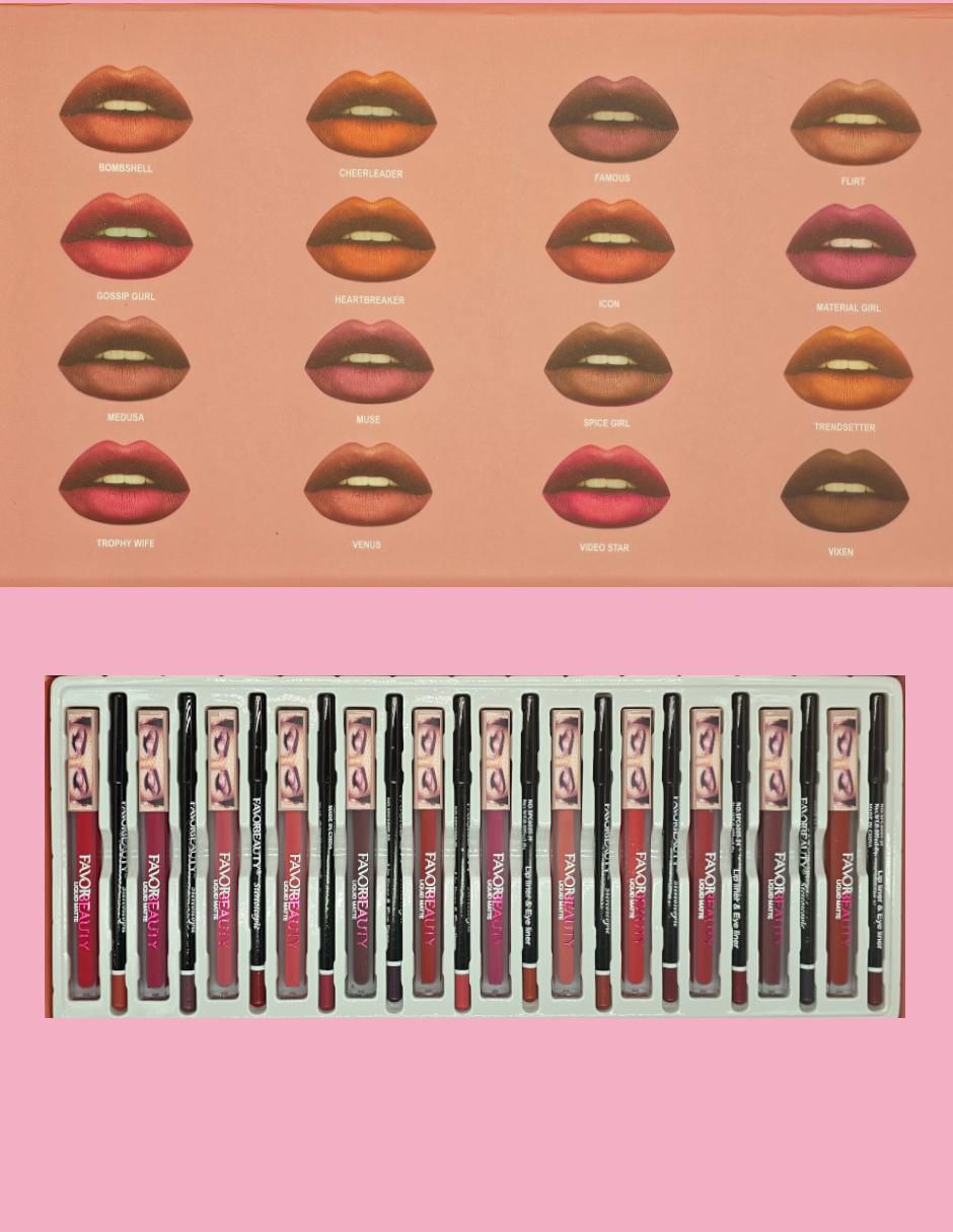 Set brillo labial mate 2