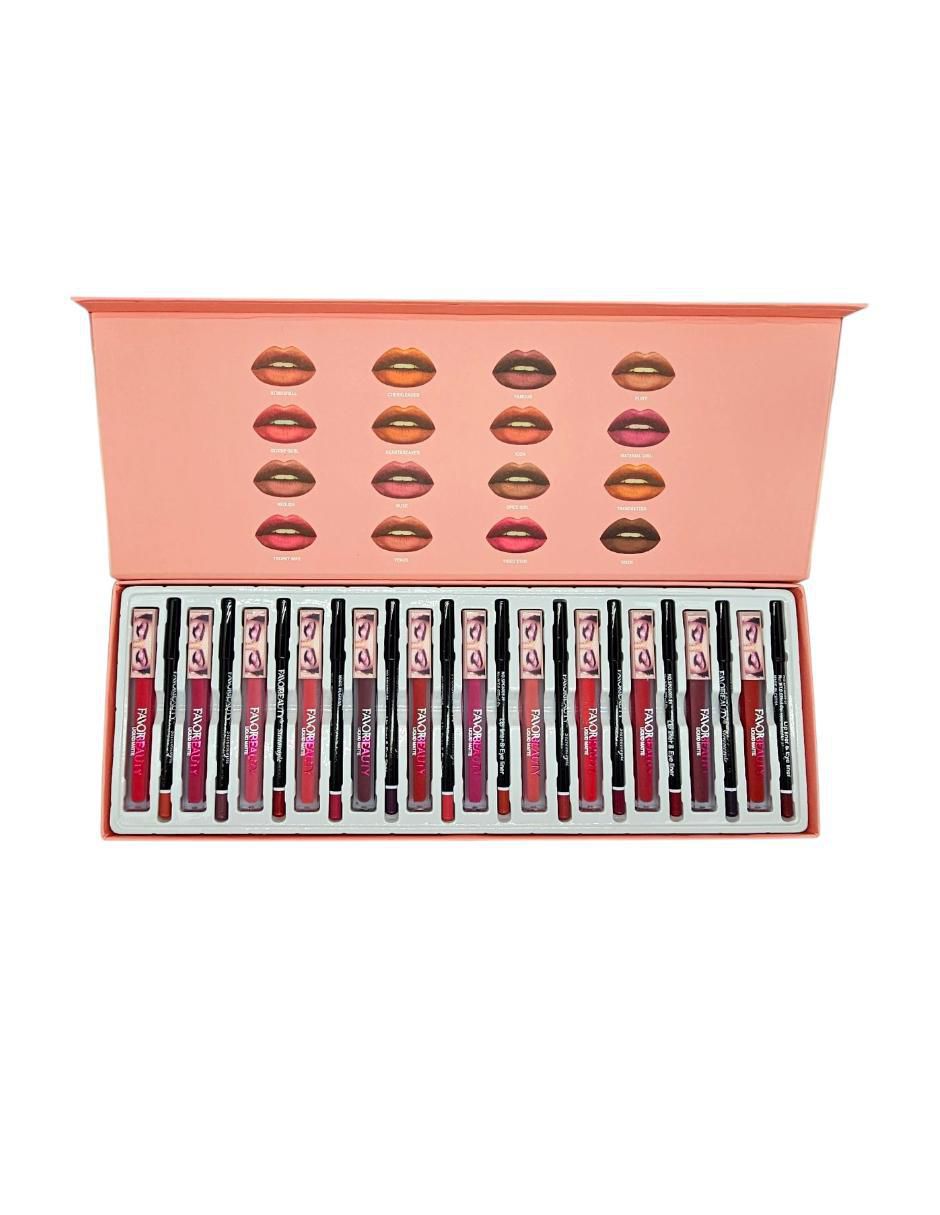 Set brillo labial mate 3