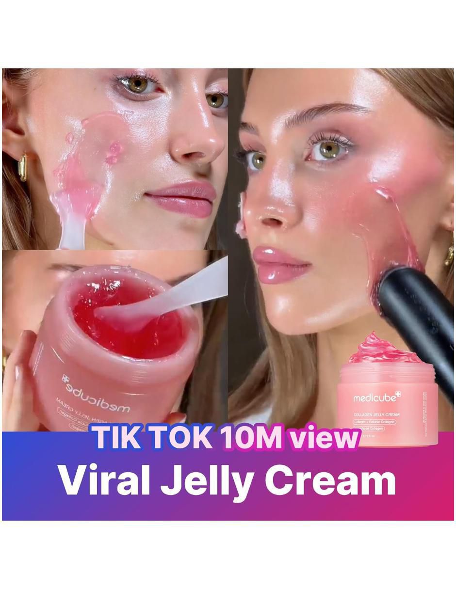 Crema facial recomendada para hidratar día y noche Collagen Jelly Cream para todo tipo piel 6