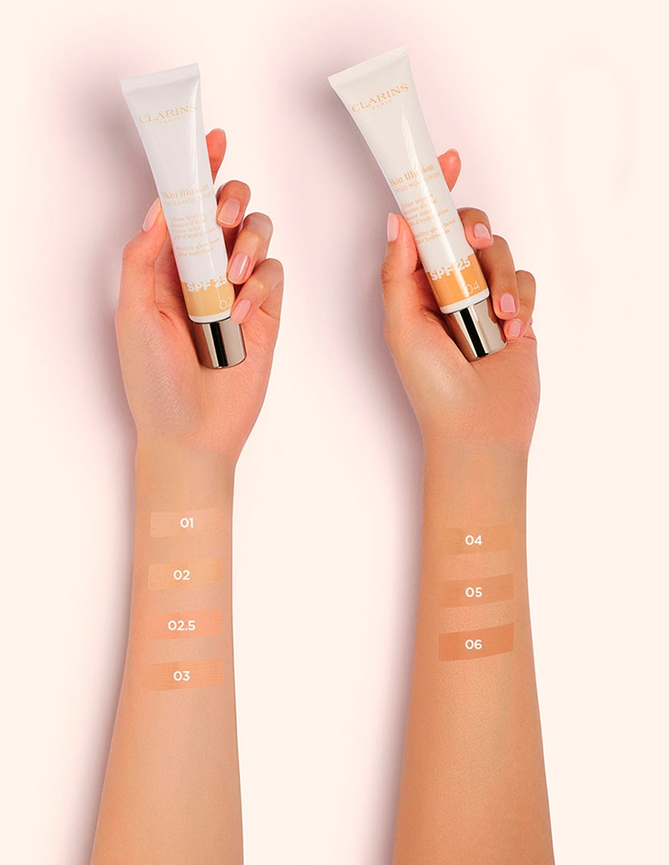 Base de maquillaje líquida Skin Illusion Tinted Moisturizer luminosa 3