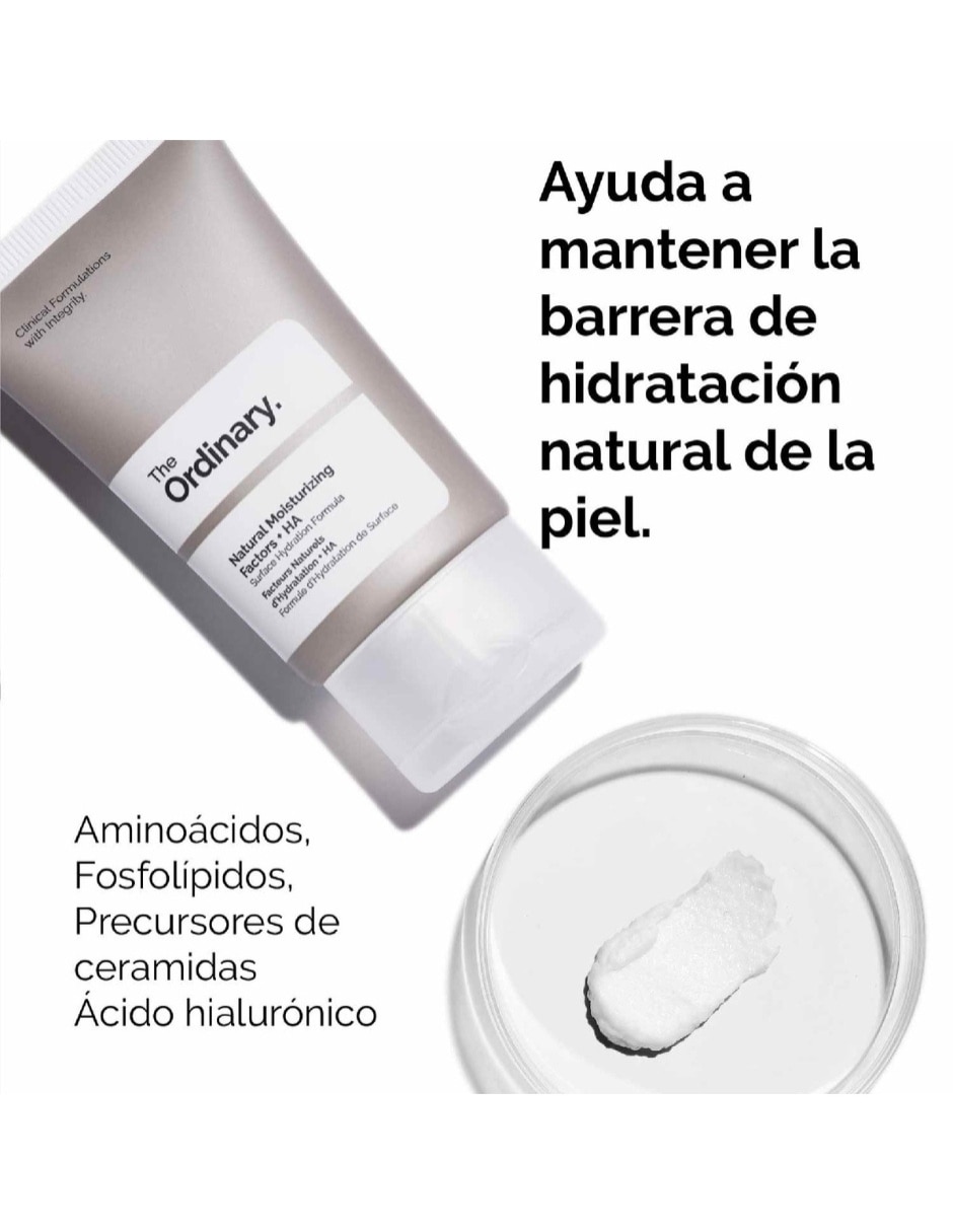 Tratamiento facial Natural Moisturizing Factors + Ha Crema Con Factores Hidratantes Naturales Y Ácido Hialurónico. hidratante 4