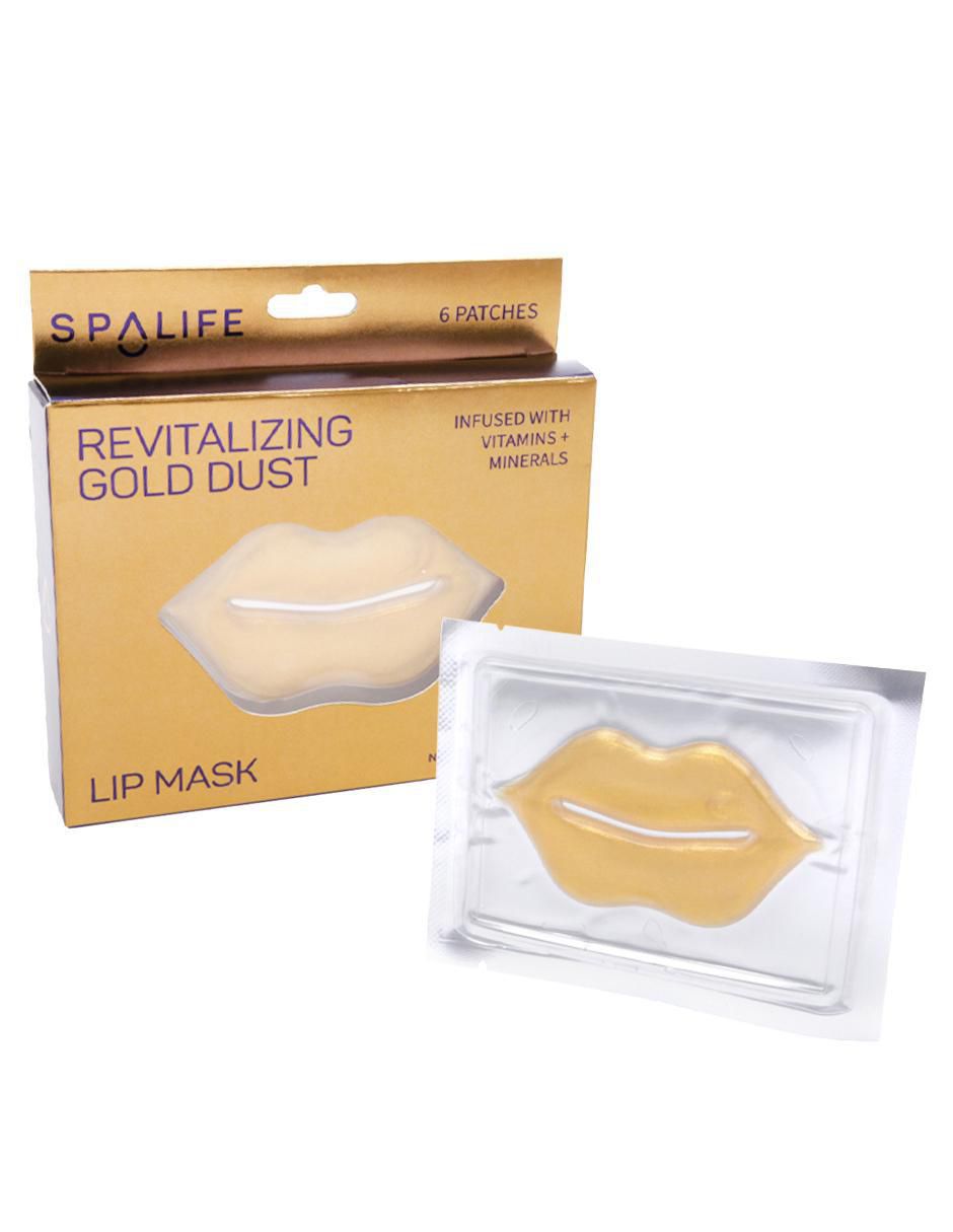 Mascarilla para labios rejuvenecedora con polvo de oro para revitalizar 6 piezas 2