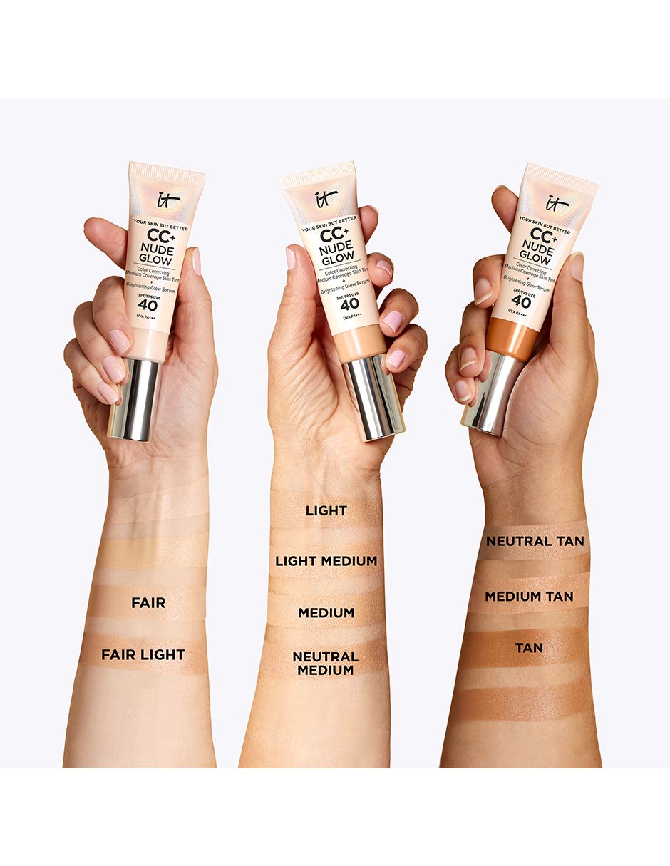 Base de maquillaje líquida YSBB CC+ Nude With SPF 50+ luminoso 3