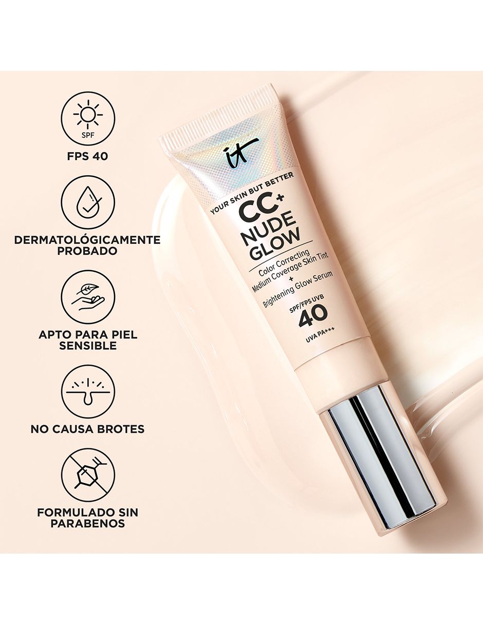 Base de maquillaje líquida YSBB CC+ Nude With SPF 50+ luminoso 5