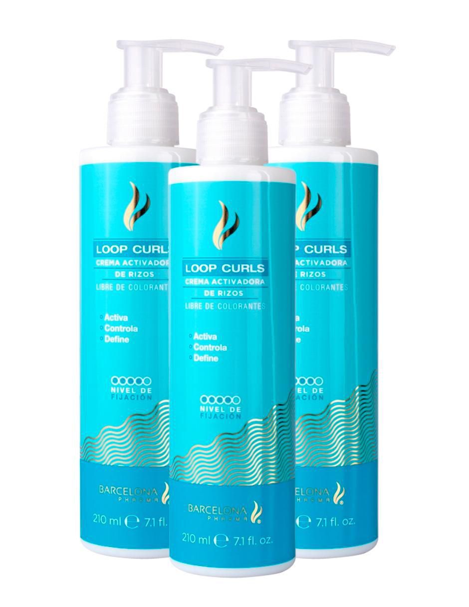 Crema para peinar para cabello rizado loop curls para antifrizz