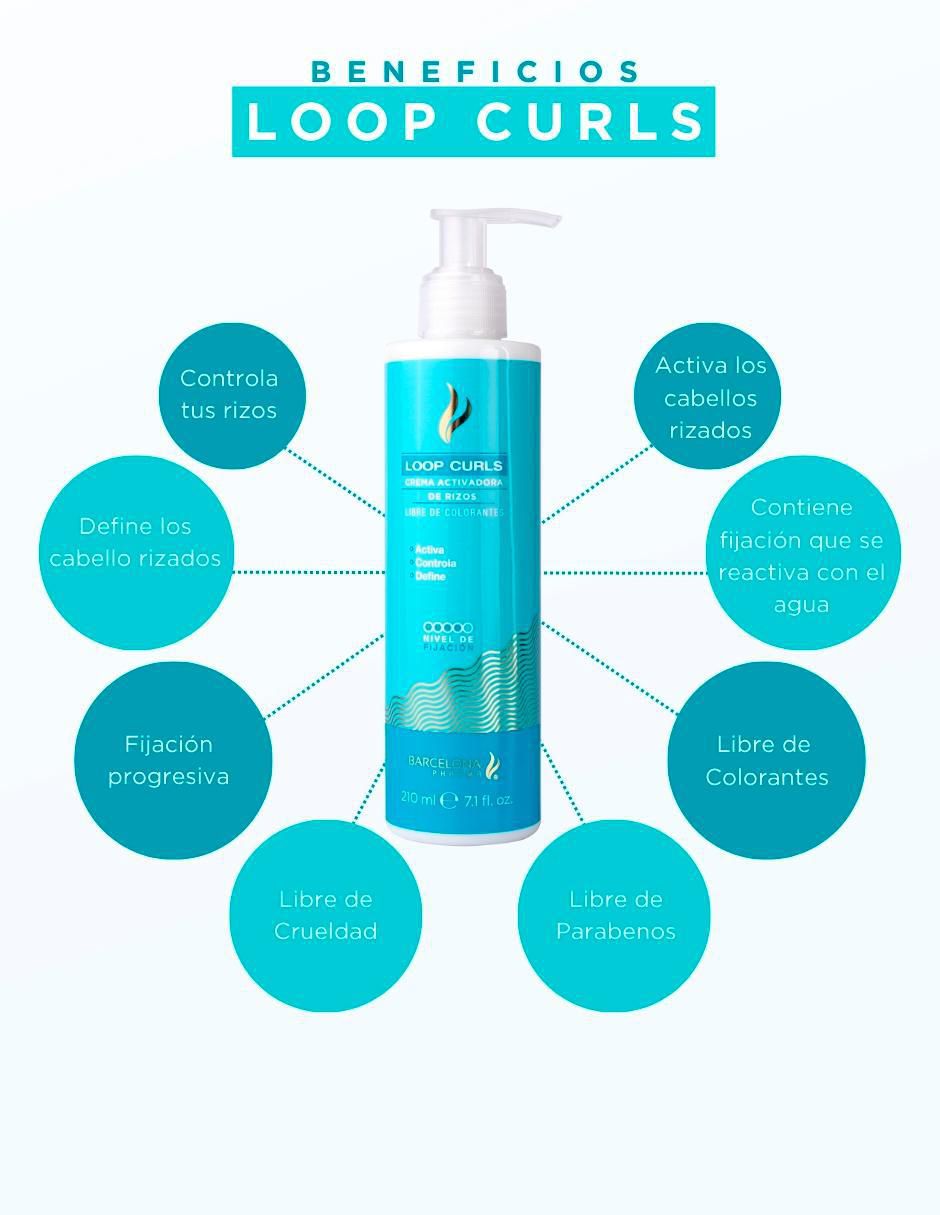 Crema para peinar para cabello rizado loop curls  para antifrizz 3