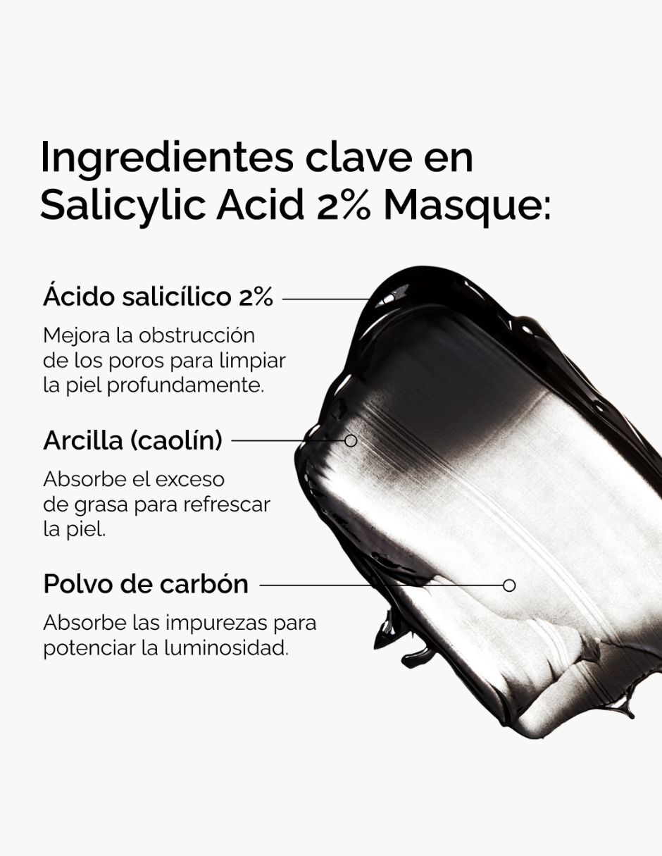 Mascarilla facial Salicylic acid 2% masque(mascarilla de ácido salicílico al 2%) para calmar la piel 50 ml 3