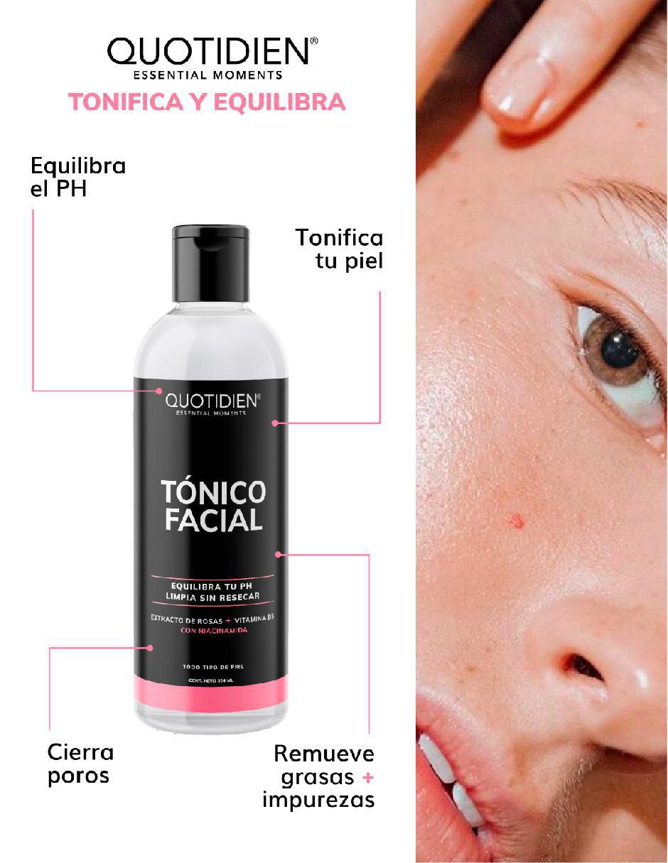 Kit tratamiento facial Tónico + Serum Vitamina C + Suero de Ácido Hialurónico + Gel Hidratante + Gel Limpiador antioxidante 2