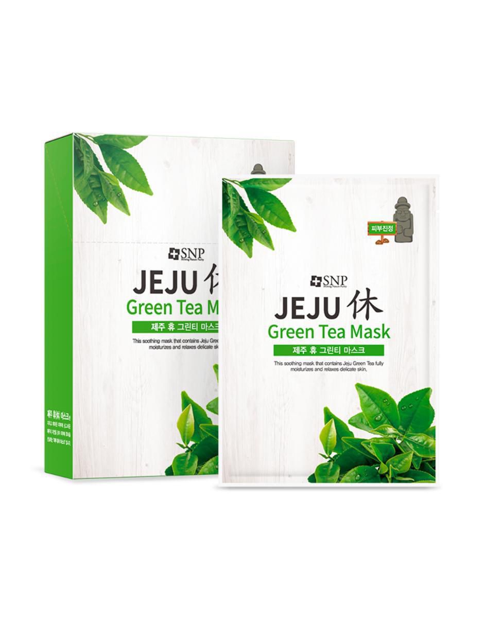 Mascarilla facial Jeju Rest Green Tea Sheet Mask para calmar la piel 10 pzas 2