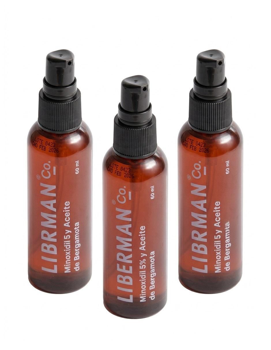 Set tratamiento para barba y cabello Minoxidil 5% y Aceite de Bergamota 2