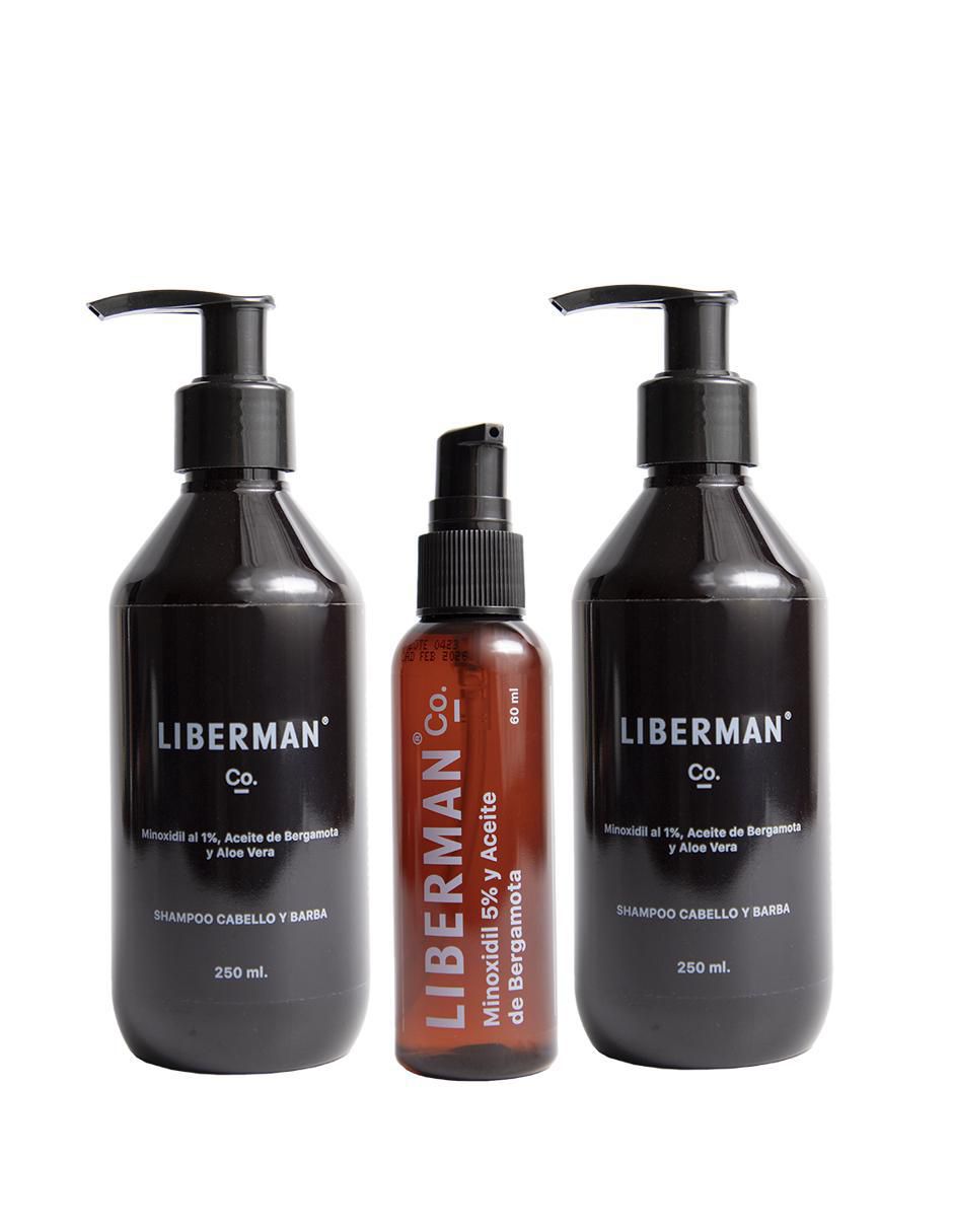 Kit tratamiento para barba y cabello Minoxidil con Aceite de Bergamota